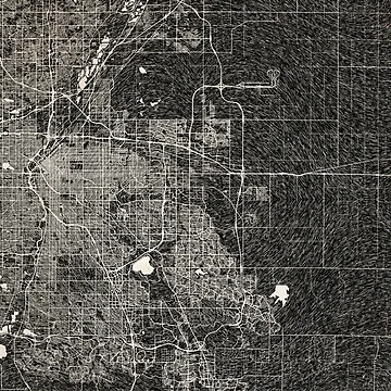 Aperçu de l'œuvre Aurora map Colorado Ink lines de InkMaps