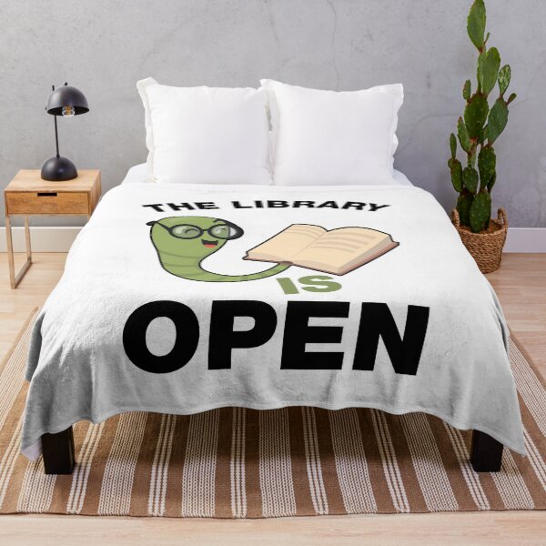 Item preview, The Library Is Open Funny Reading Quotes designed and sold by Scratches Tees.