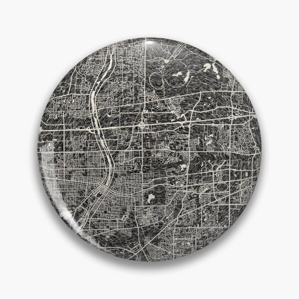 Artikelvorschau, Aurora map Illinois Ink lines IL entworfen und verkauft von InkMaps.