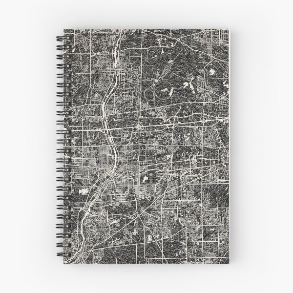 Item preview, Aurora map Illinois Ink lines IL designed and sold by InkMaps.