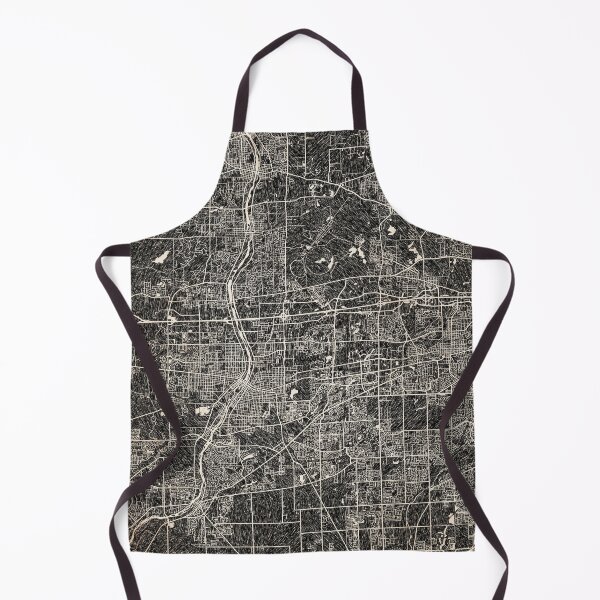 Item preview, Aurora map Illinois Ink lines IL 2 designed and sold by InkMaps.