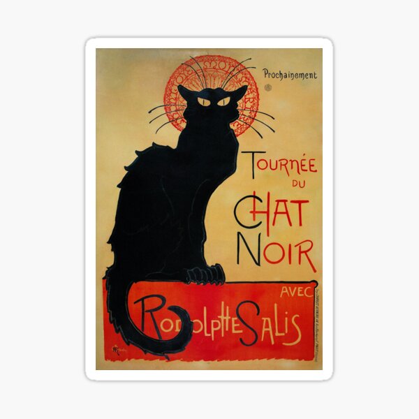 'Tournee du Chat Noir' by Theophile Steinlen (Reproduction) Sticker