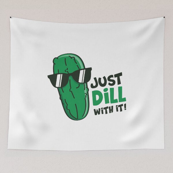 Item preview, Dill With It Funny and Cool Pickle Pun designed and sold by Scratches Tees.