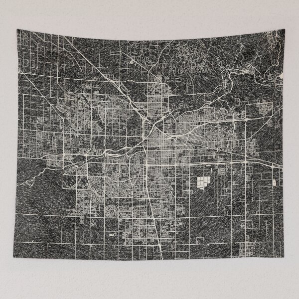 Item preview, Bakersfield map California Ink lines designed and sold by InkMaps.