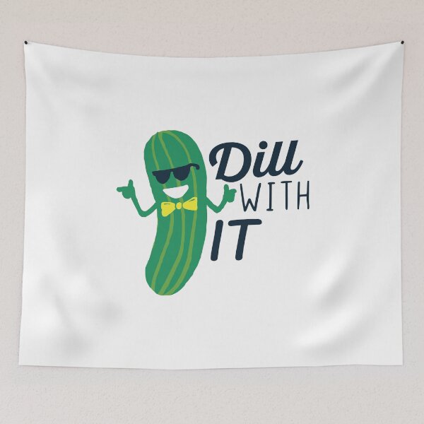 Item preview, Dill With It Funny Pickle Lover Pun designed and sold by Scratches Tees.