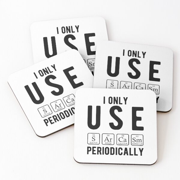 Item preview, Sarcasm The Central Element Of My Personality Funny Periodic Table Quotes designed and sold by Scratches Tees.