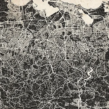 Vorschaubild zum Design Bayamón map Puerto Rico Ink lines von InkMaps