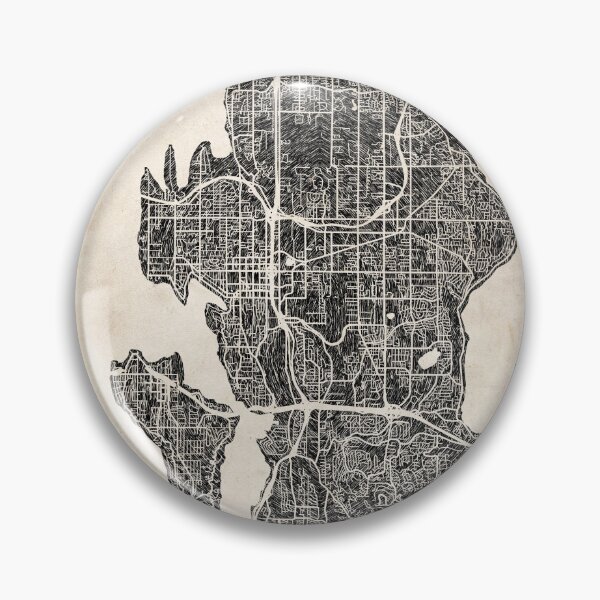 Item preview, Bellevue map Washington Ink lines 2 designed and sold by InkMaps.