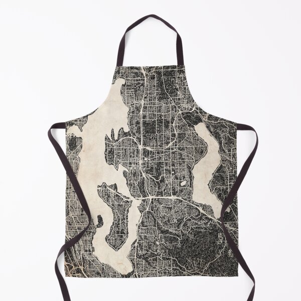 Item preview, Bellevue map Washington Ink lines 2 designed and sold by InkMaps.
