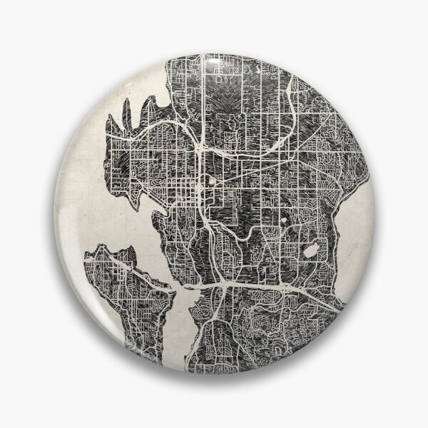 Item preview, Bellevue map Washington Ink lines designed and sold by InkMaps.