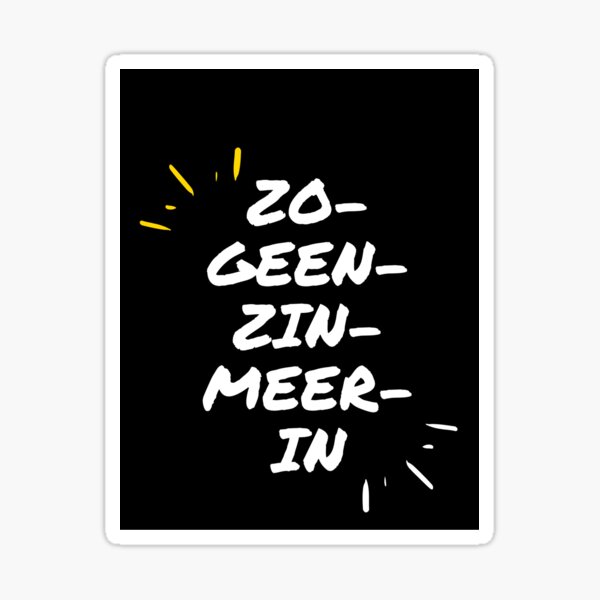 Geen Meer In" Sticker for Sale by | Redbubble
