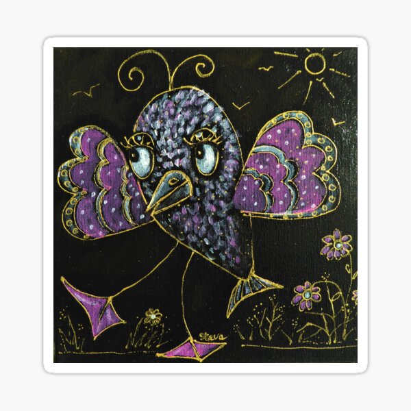 La demoiselle Poissonneau fête le printemps Sticker