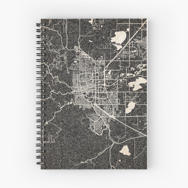 Aperçu de l'œuvre Boulder map Colorado Ink lines 2 créée et vendue par InkMaps.