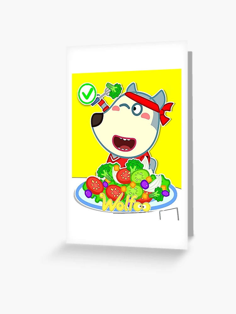 Wolfoo happy cartoon - Wolfoo Greeting Card for Sale by