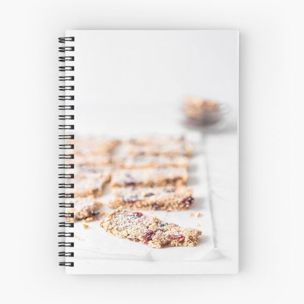 Item preview, Vegan Energy Oat Bars With Coconut, Rice Puffs and Dried Cranberries Fruits, Food Photography Art Print, Natural Light Print designed and sold by radub85.