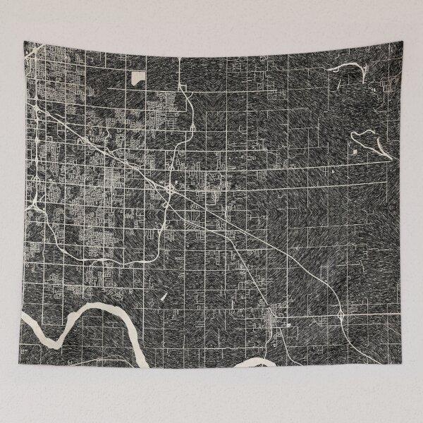 Item preview, Broken Arrow map Oklahoma Ink lines designed and sold by InkMaps.