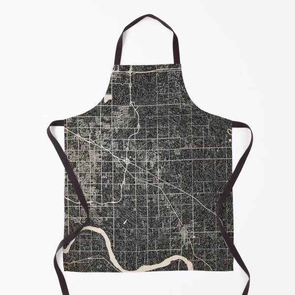 Item preview, Broken Arrow map Oklahoma Ink lines 2 designed and sold by InkMaps.