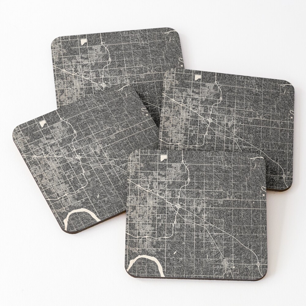 Aperçu de l'œuvre Dessous de verre (lot de 4) créée et vendue par InkMaps.