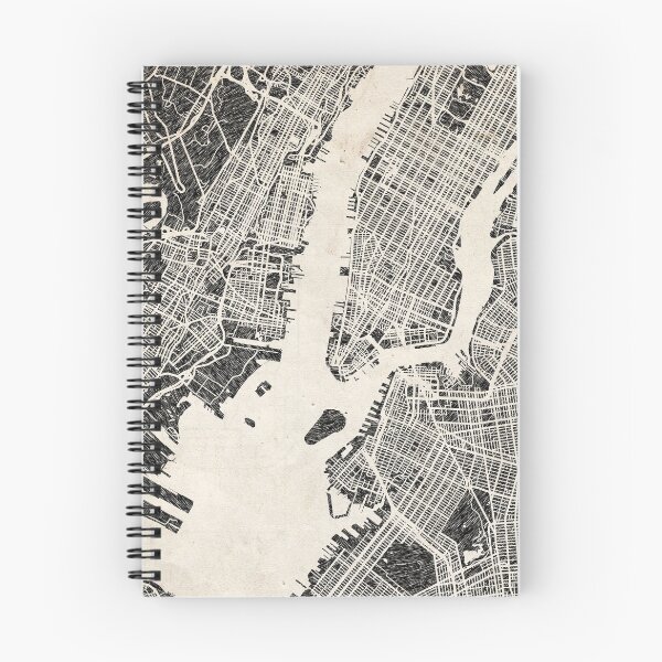 Aperçu de l'œuvre Brooklyn map New York Ink lines créée et vendue par InkMaps.