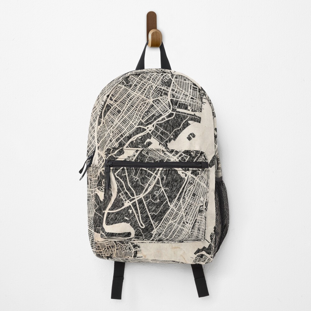 Vista previa del artículo con la obra «Mochila», diseñado y vendido por InkMaps.