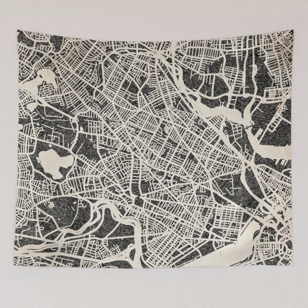 Item preview, Cambridge map Massachusetts Ink lines designed and sold by InkMaps.