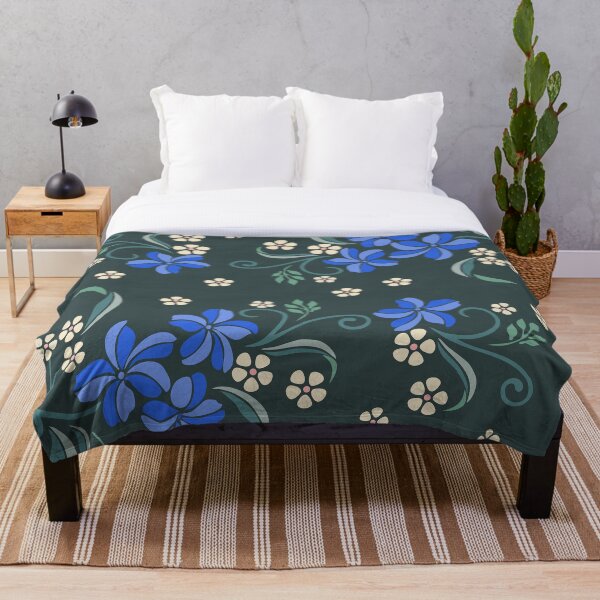 Item preview, Beautiful Blue Floral Pattern designed and sold by pattern-tree.
