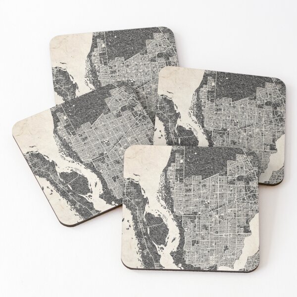 Item preview, Cape Coral map Florida Ink lines designed and sold by InkMaps.