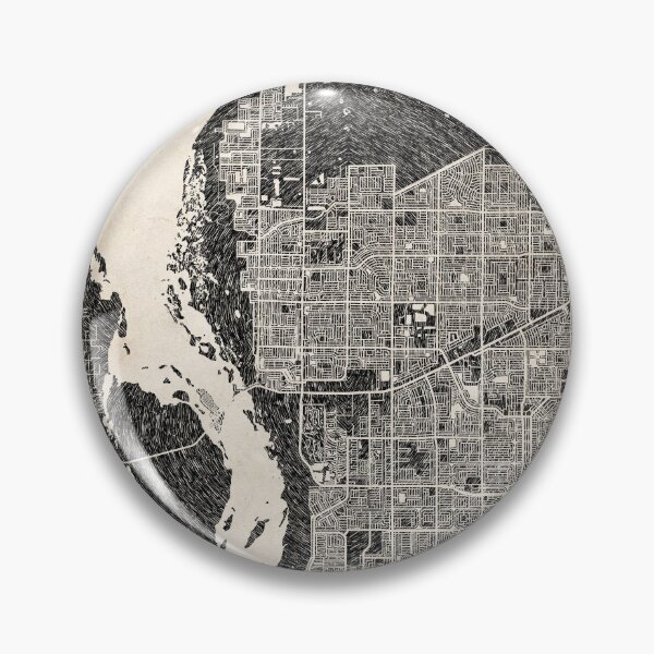Item preview, Cape Coral map Florida Ink lines designed and sold by InkMaps.