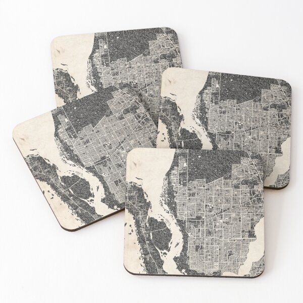 Item preview, Cape Coral map Florida Ink lines designed and sold by InkMaps.