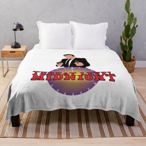 BEST SELLING - Threat Level Midnight Logo Throw Blanket