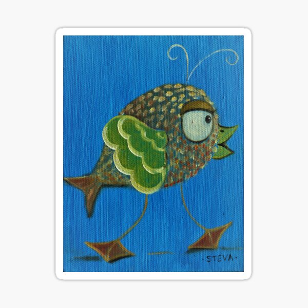 Petit frère de la famille "Poissonneau" Sticker