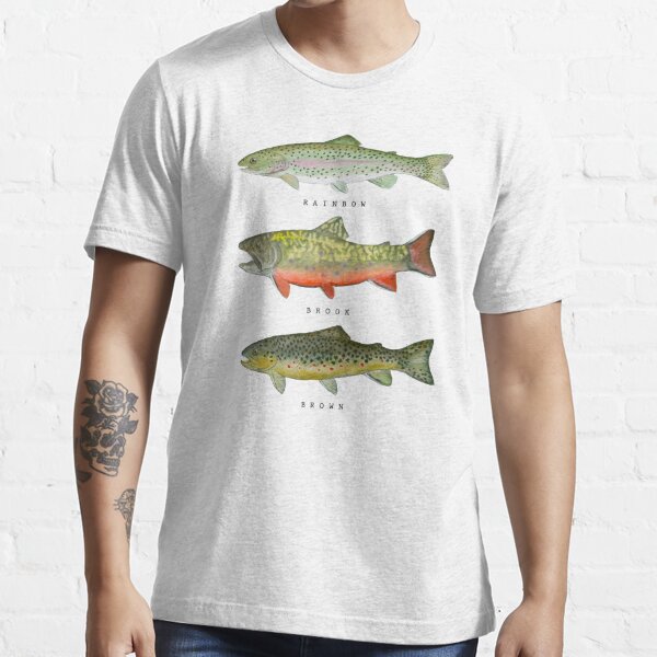 Vintage Fly Fishing Print - Trout Flies Essential T-Shirt for Sale by  SFTStudio