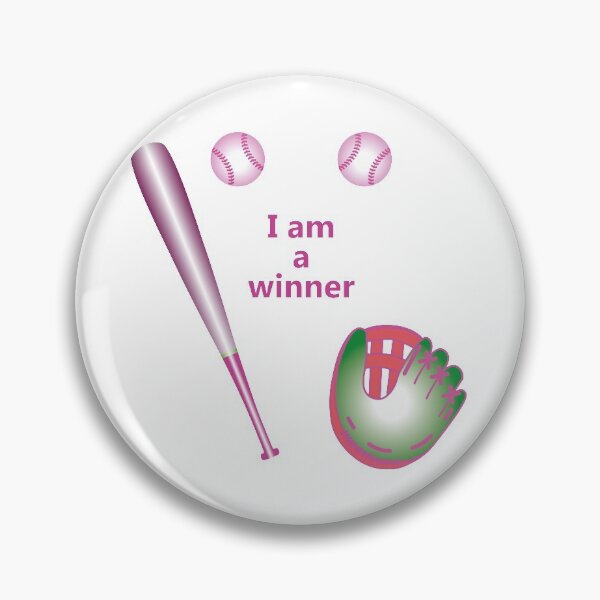 Artikelvorschau, Ich bin ein Gewinner - Baseball-Thema - weiße Hintergrundpackung mit Aufklebern entworfen und verkauft von CSouissi.