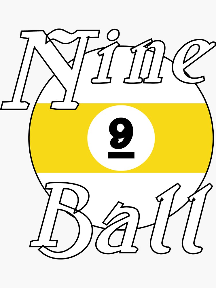 "Nine Ball" Sticker by LifesLemonade Redbubble