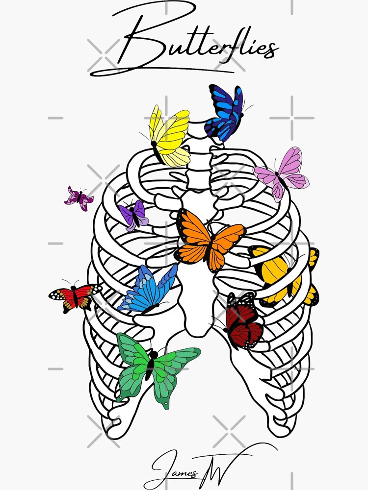 "James TW Butterflies Merch" Sticker for Sale by shawnsfrankie Redbubble