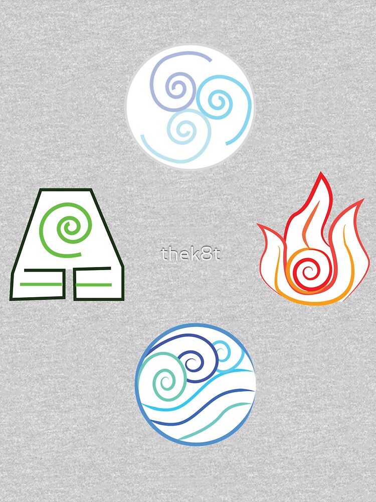 Avatar Elements On White T Shirt By Thek8t Redbubble 3047
