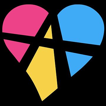 Artwork thumbnail, Pansexual Relationship Anarchy Heart (Black) by polyphiliashop