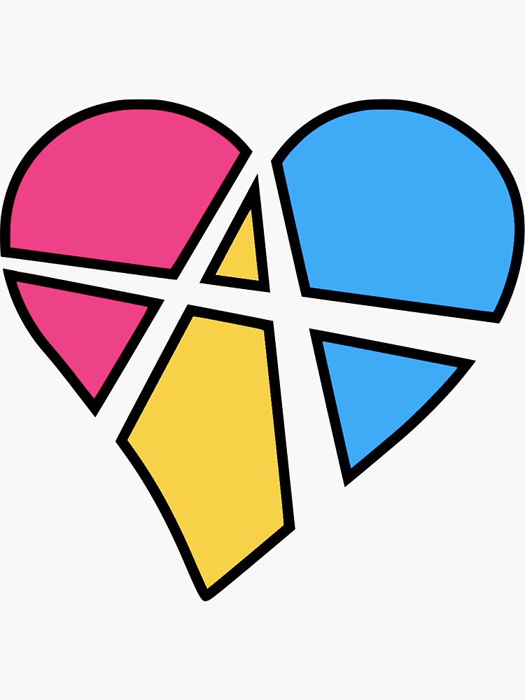 Pansexual Relationship Anarchy Heart (Black) by polyphiliashop