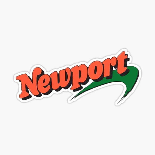 newport cigarette font Cigarettes Classic T-Shirt Sticker Vintage Newport Cigarette Ad Classic