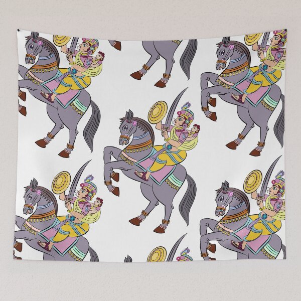Item preview, Traditional Indian or Rajasthani wall painting. India designed and sold by Gurunath Bhadekar.