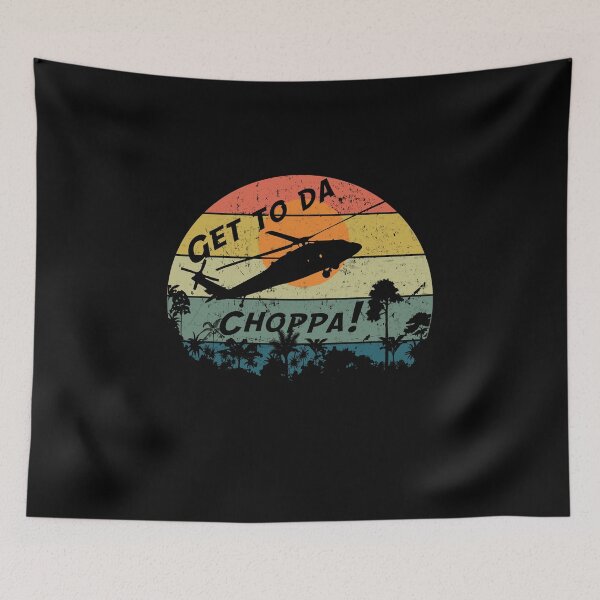Item preview, Get To The Chopper funny retro sci-fi movie quote designed and sold by handcraftline.