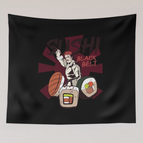 Item preview, Funny Sushi blackbelt -  Funny food tees. designed and sold by PrintPress.