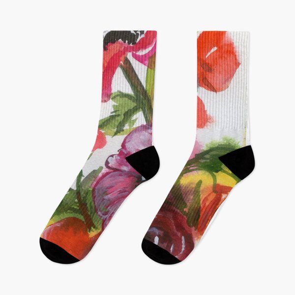 Item preview, red flowers with anemone designed and sold by kosarandrea.