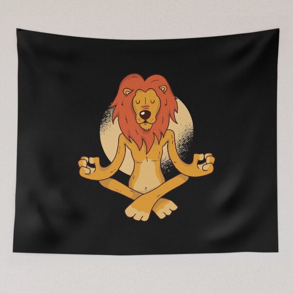 Item preview, Yoga lion -  Funny animal tees. designed and sold by PrintPress.