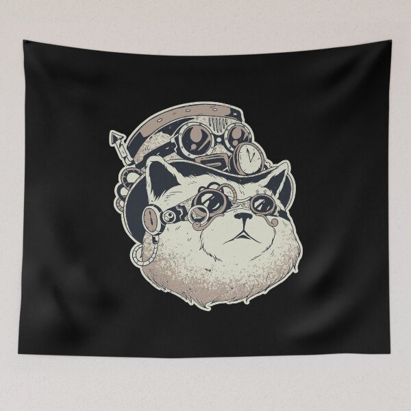 Artikelvorschau, Steampunk Katze - Gothic T-Shirts. entworfen und verkauft von PrintPress.