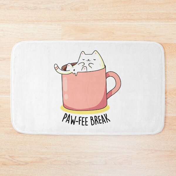 Item preview, Pawfee Break Kitty Cat In A Mug Funny Coffee Puns  designed and sold by punnybone.