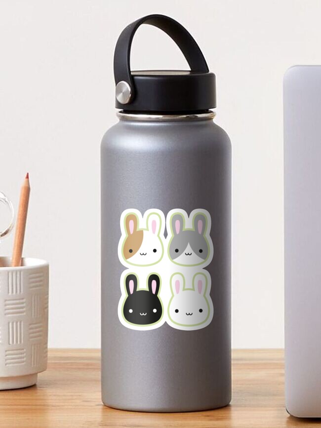 Thumbnail 1 of 3, Sticker, Kawaii Bunny Rabbits designed and sold by marcelinesmith.