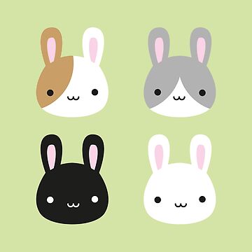 Artwork thumbnail, Kawaii Bunny Rabbits by marcelinesmith