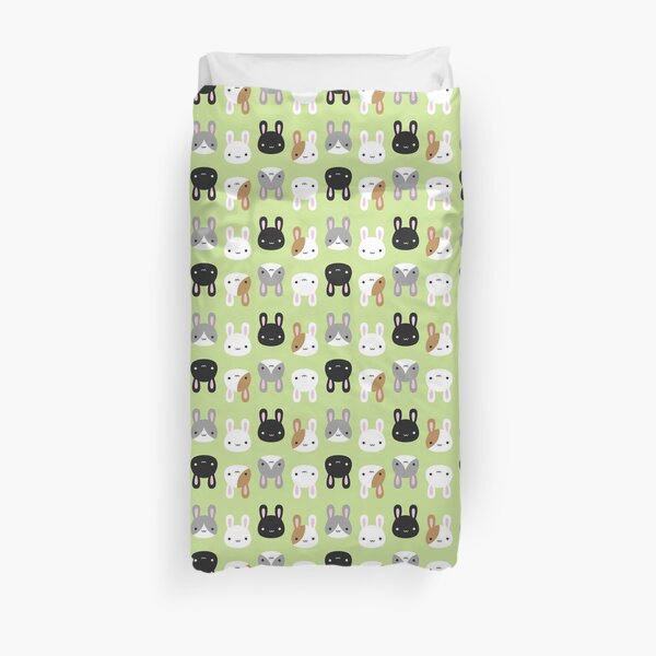 Kawaii Bunny Rabbits Duvet Cover