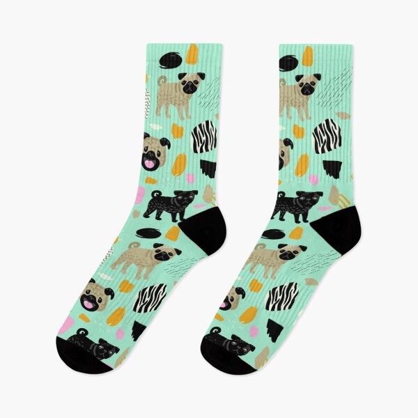 Item preview, fawn pug and black pug pattern designed and sold by THISPUGVIBE.